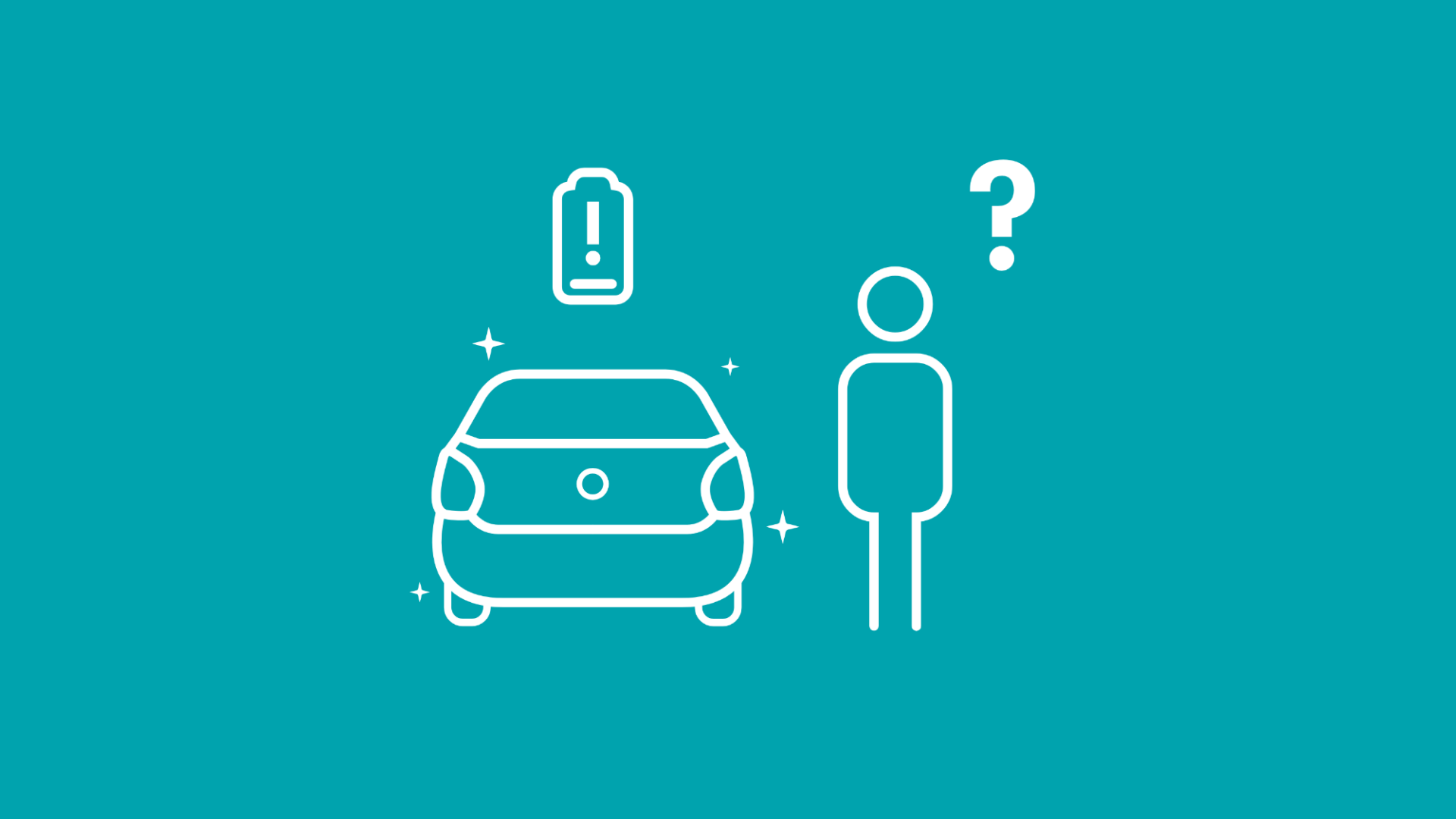 Abgebildet ist ein Autobesitzer, der sich fragt, was er beim richtigen Laden des E-Autos beachten muss.