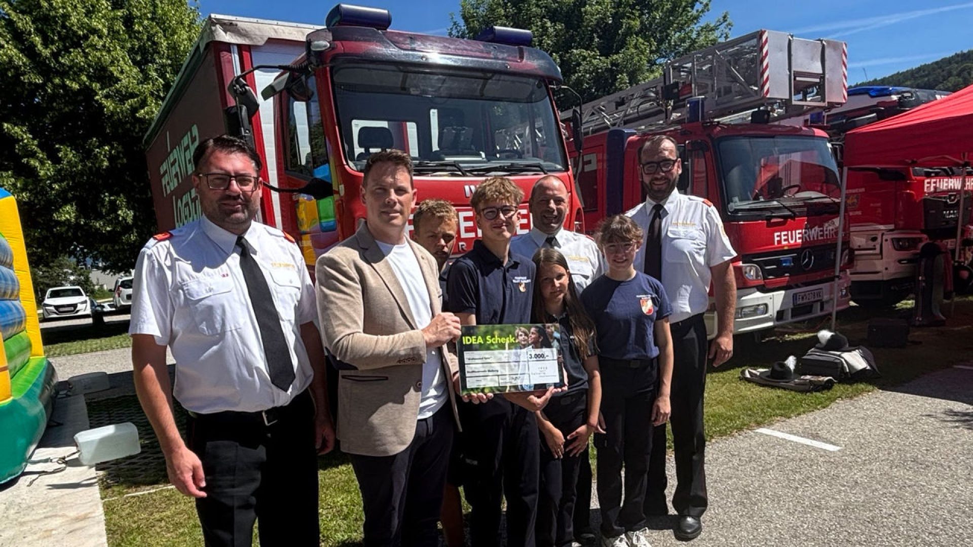 Scheckübergabe an die Freiwillige Feuerwehr Bleiburg