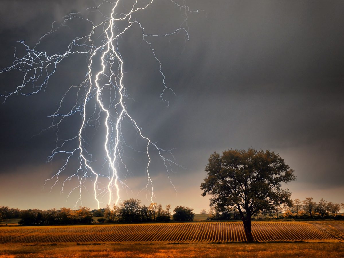 Unwetter mit Blitz