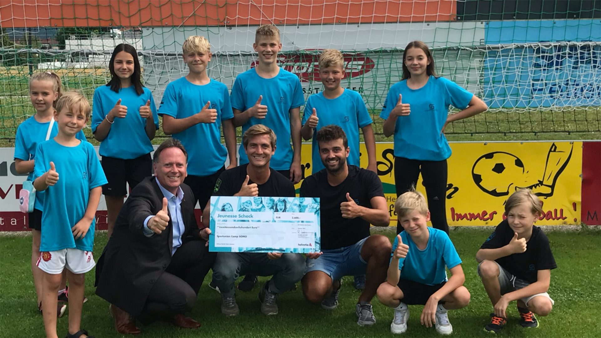 Die Stiftung Helvetia Patria Jeunesse unterstützt das Sportunion »CAMP SOMO - Sportliches, Originelles & (much) More« mit EUR 2.600,- und ermöglicht Kindern und Jugendlichen aktive Ferienwochen.