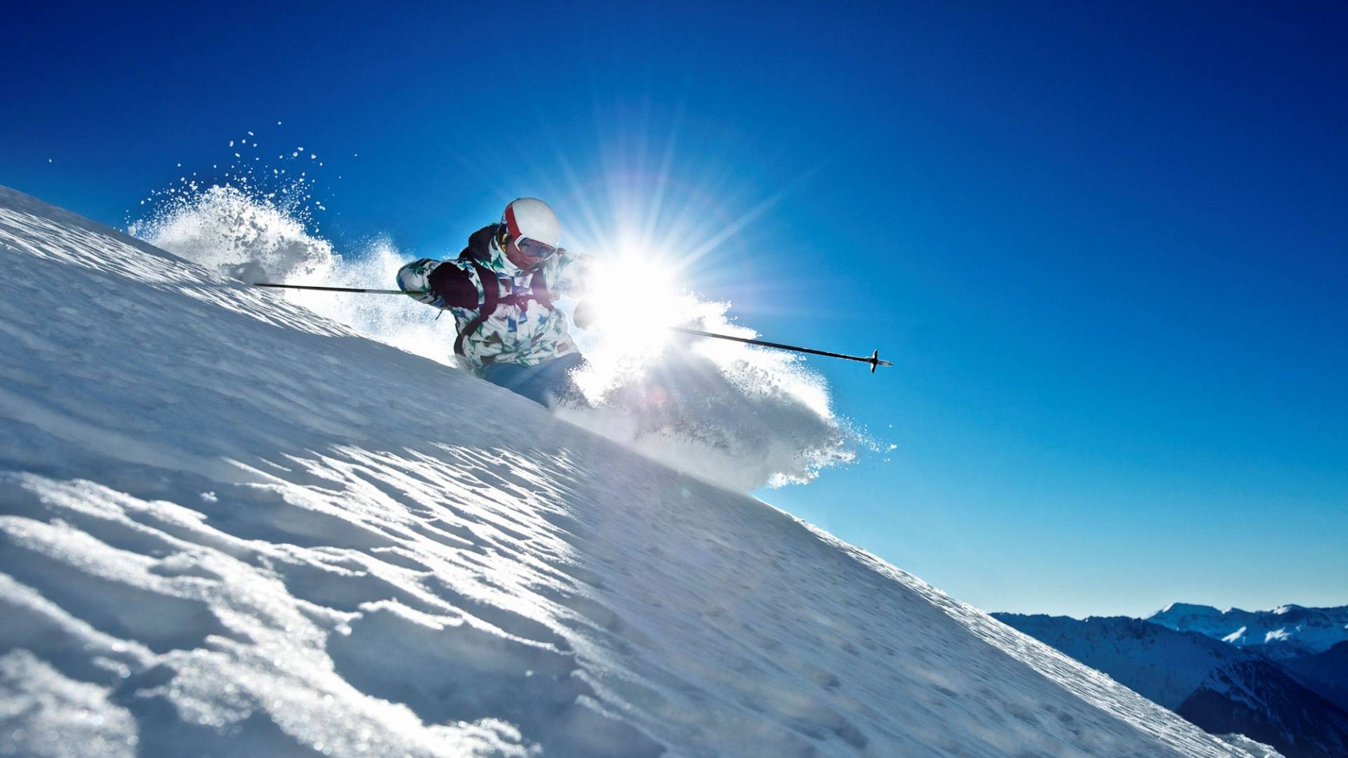 Man skiing, Verbier, Switzerland