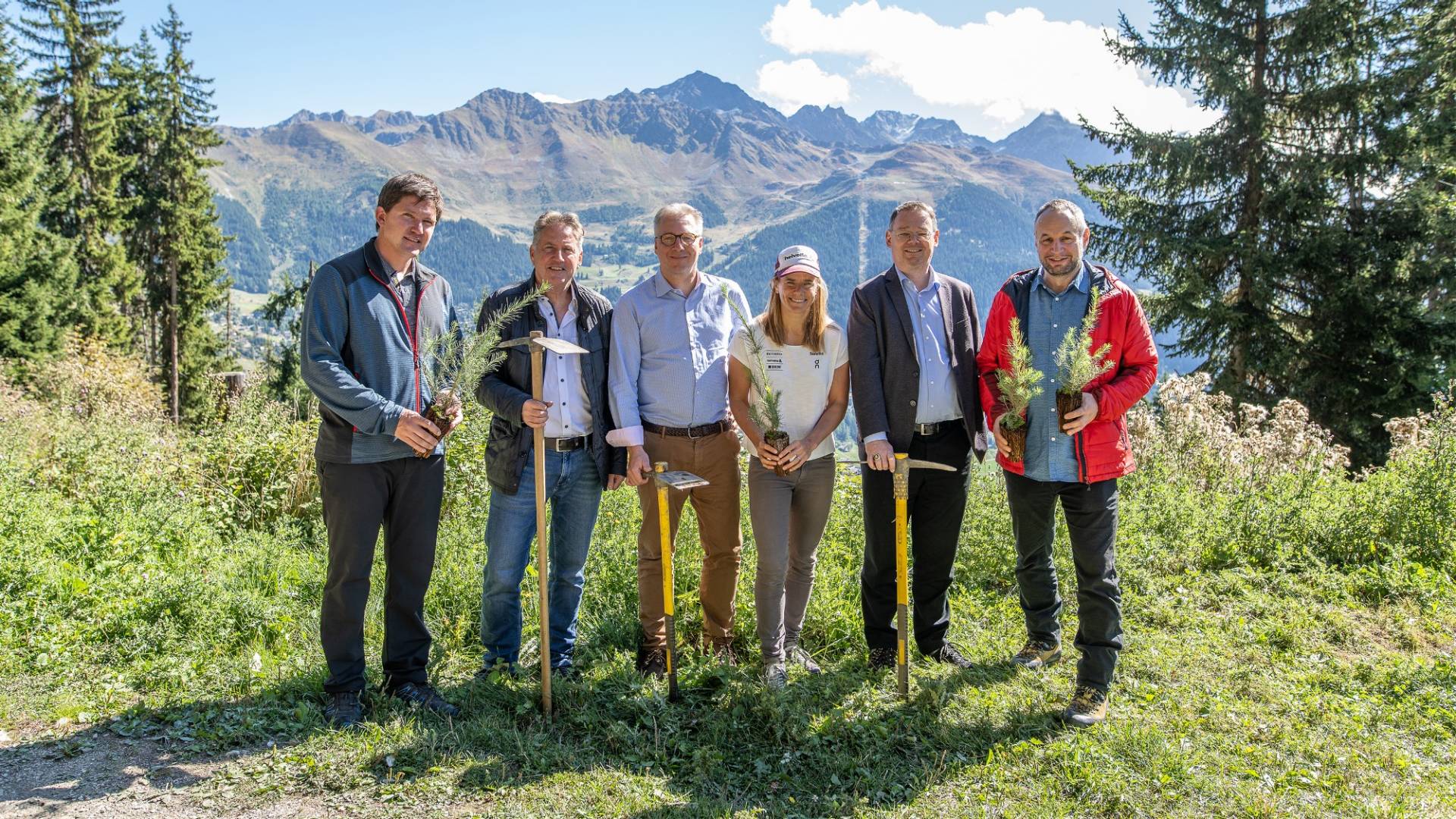 V.l.n.r.: Jean-Marie Puttalaz, Jean-Maurice Favre, Martin Jara, Amélie Wenger-Reymond, Franz Ruppen und Jean-Christophe Clivaz.