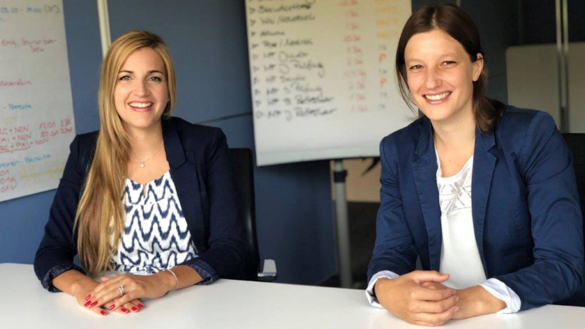 Two women sitting at a table