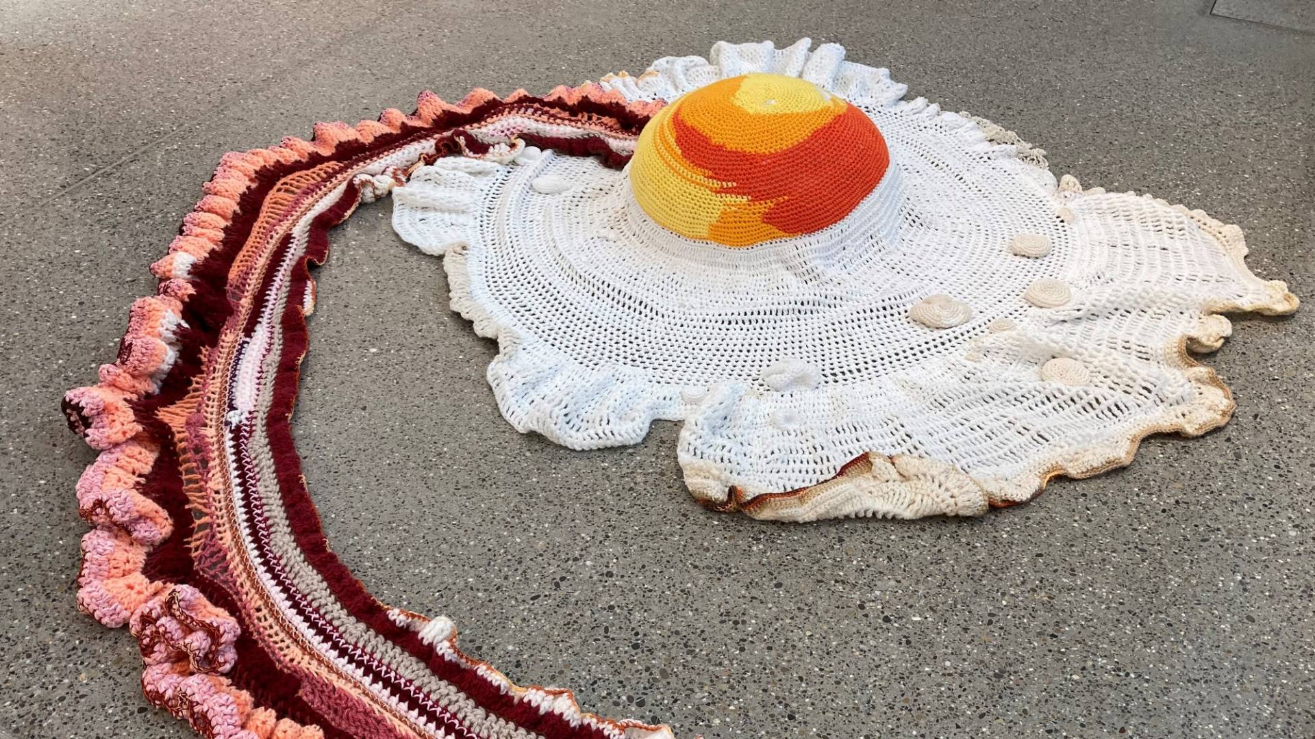 Oeuf frit au crochet