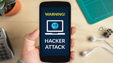 Auf dem Bild wird ein Mobiltelefon gezeigt, das von einem Hacker-Angriff betroffen ist.