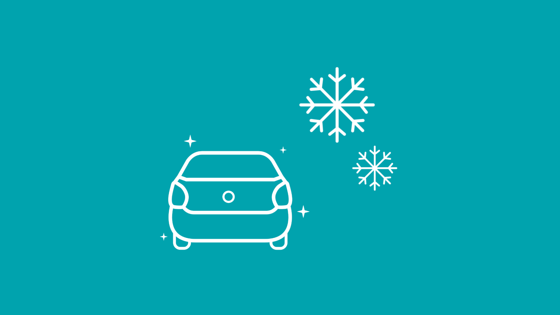 Man sieht ein E-Auto im Winter bei Schnee.