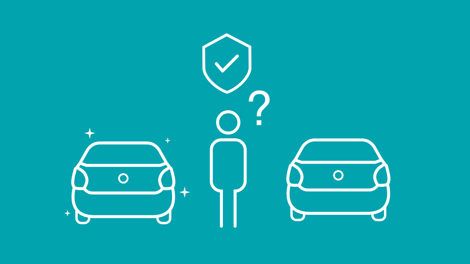 Eine Person fragt sich, ob ein Verbrenner oder ein E-Auto im Punkt Sicherheit besser abschneidet.