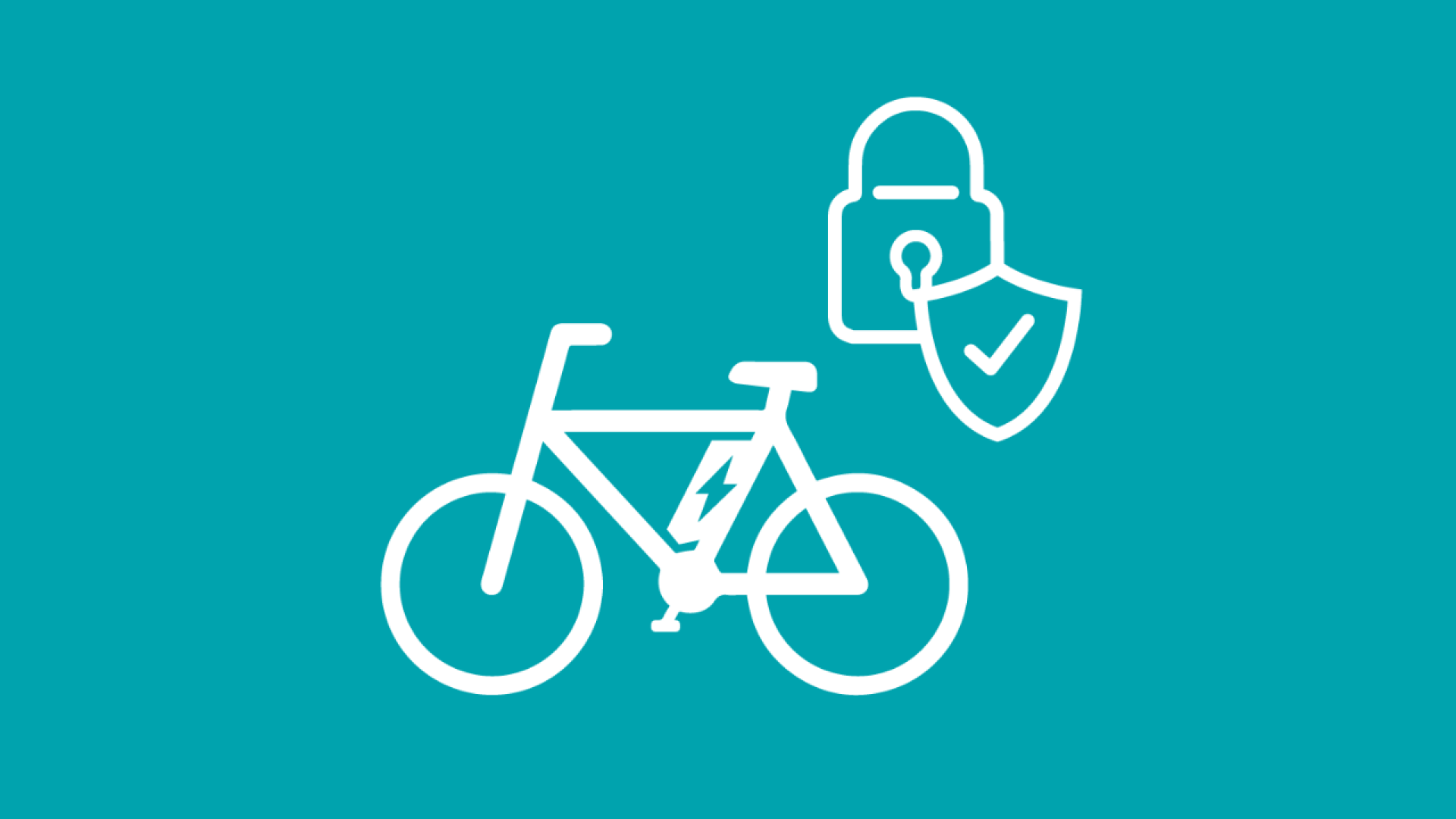 Grafik verbildlicht die Empfehlung, E-Bikes durch Diebstahlschutz und Versicherungsschutz abzusichern