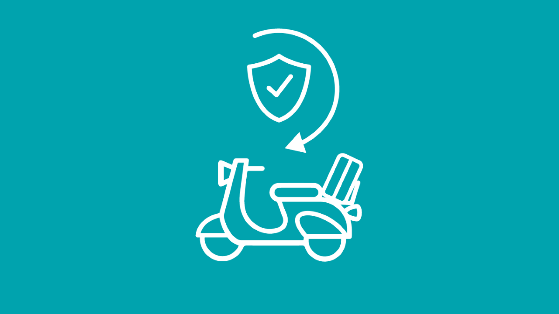 Repräsentative Icons zur Darstellung der Notwendigkeit einer Teilkasko für Retro-Mopeds