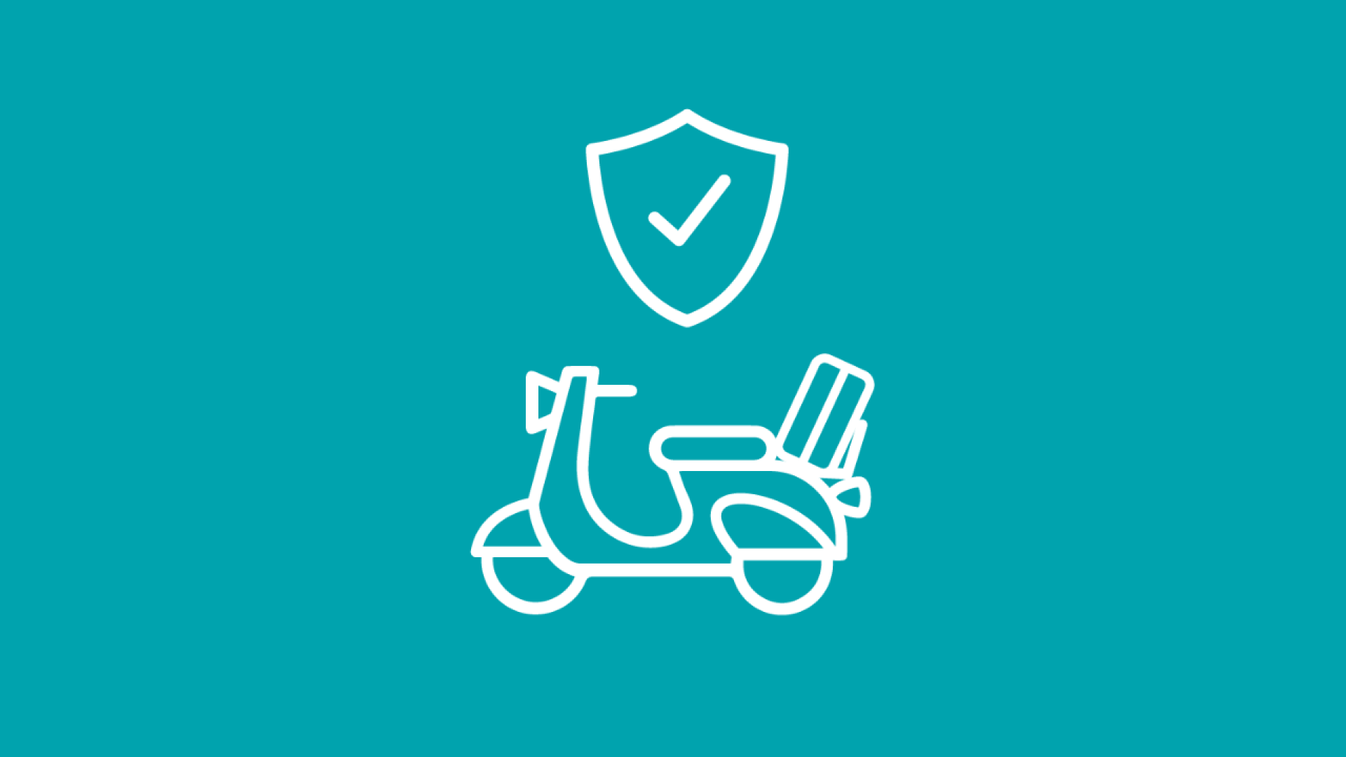 Mofa Icon mit Schutzwappen repräsentiert die Vespa Versicherung