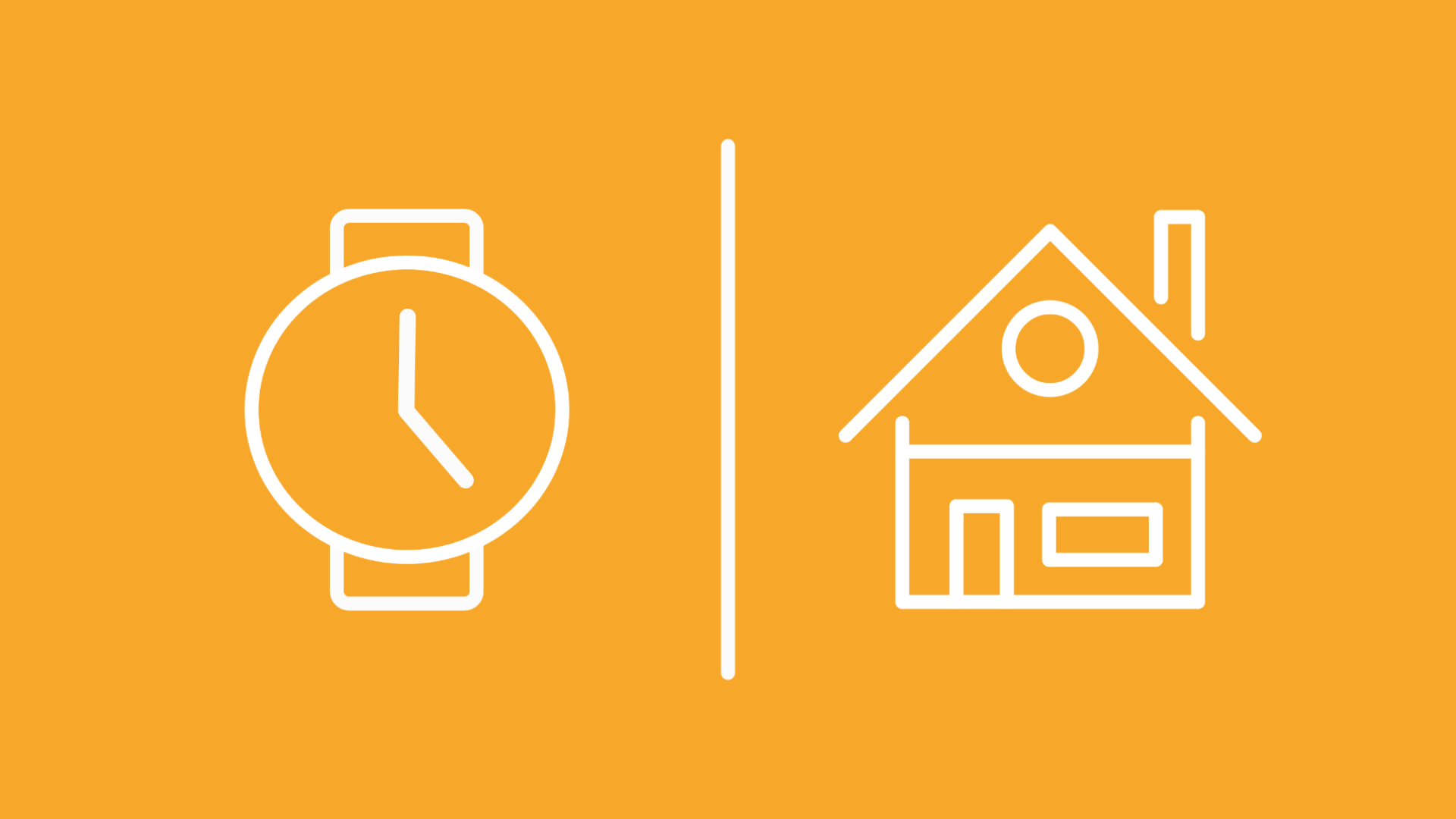 Die Grafik zeigt eine Armbanduhr und ein Haus, um die Versicherungen für Uhren zu vergleichen.