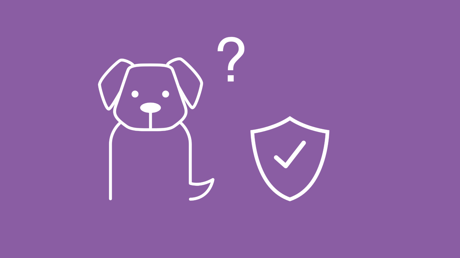 Auf der Grafik ist ein Hund mit einem Fragezeichen abgebildet, was die Frage symbolisiert, ob eine Hundekrankenversicherung sinnvoll ist.